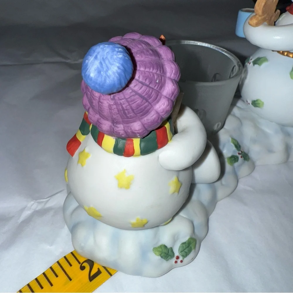 PartyLite Snowman Candle Holder with Red and Green Accents - Picture 8 of 12